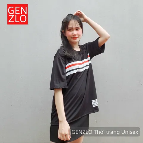 Áo thun tay lỡ kẻ sọc form rộng vải cotton co dãn, hàng Quảng Châu Giá 190k Hàng có sẵn giao ngay 3XL nam nữ đều mặc đẹp