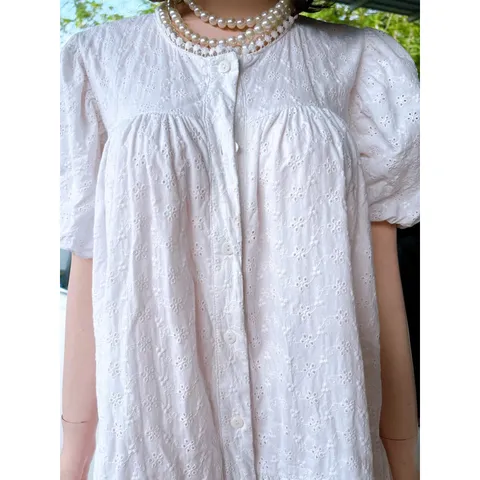 Đầm Babydoll Có Bigsize Hai Lớp Cực Xinh Hoa Thêu, Chất Thô thêu Thoáng Mát Mềm Cho Hè Vui Phù Hợp Cho Mọi Ngày Bầu bì