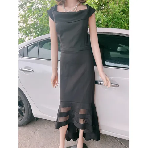 Đầm maxi FashioN vnxk dư xịn, đuôi tôm siêu đẹp Hàng có sẵn giao ngay Giá 420k Form to, dưới 70kg mặc đẹp Màu đen