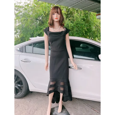 Đầm maxi FashioN vnxk dư xịn, đuôi tôm siêu đẹp Hàng có sẵn giao ngay Giá 420k Form to, dưới 70kg mặc đẹp Màu đen