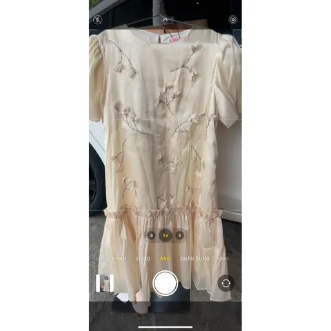 VÁY BABYDOLL THIẾT KẾ HOA NỔI REN ĐẸP- ĐẦM CÔNG SỞ VÁY DỰ TIỆC CHẤT MỀM ĐẸP Giá 290k Hàng có sẵn giao ngay S Màu kem