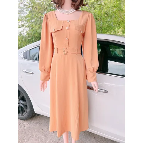 Đầm feesize 40-65kg , bo thun co giãn sau lưng dễ chịu Giá 290k Màu nude Hàng có sẵn giao ngay Đầm siêu đẹp