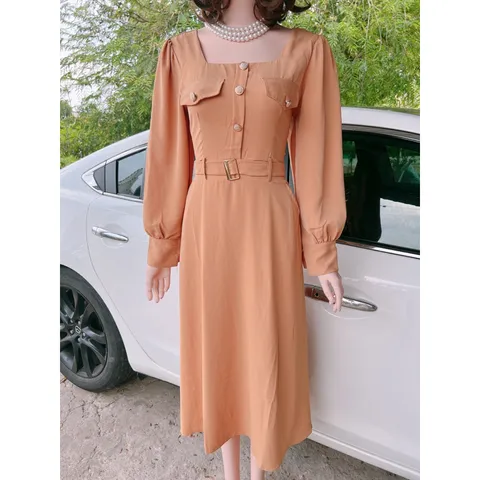 Đầm feesize 40-65kg , bo thun co giãn sau lưng dễ chịu Giá 290k Màu nude Hàng có sẵn giao ngay Đầm siêu đẹp