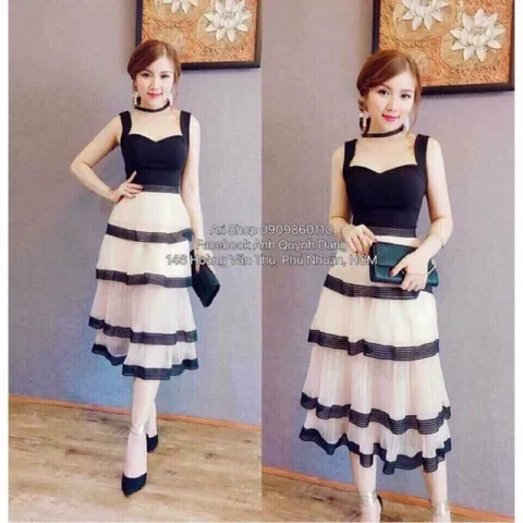 Đầm tầng dự tiệc - Đầm hotgirl - đầm hai dây tầng Giá 350k HÀng có sẵn giao ngay Chất liệu ren cao cấp