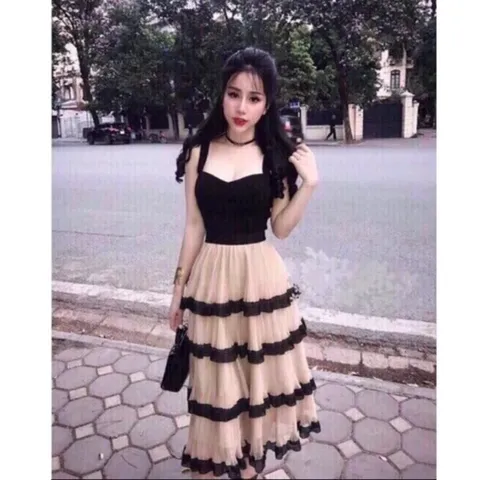 Đầm tầng dự tiệc - Đầm hotgirl - đầm hai dây tầng Giá 350k HÀng có sẵn giao ngay Chất liệu ren cao cấp