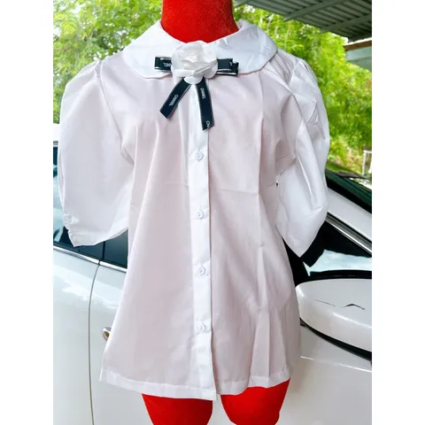Áo kiểu đính hoa chất lụa xịn mềm mát dễ đồ phối chân váy hoặc quần  Giá 190k Hàng có sẵn giao ngay