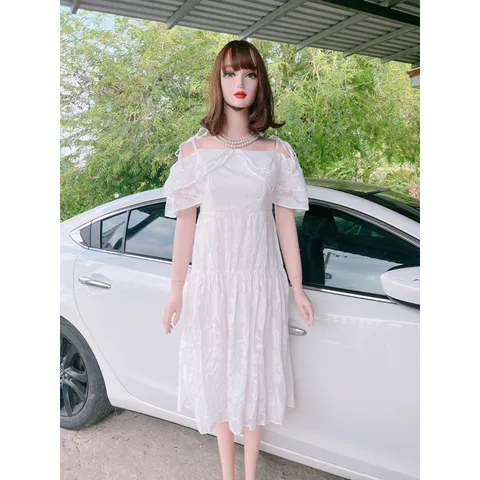 💋 Mẫu váy dài dáng xòe xinh hết nấc luôn ạ  mặc trễ vai hay kéo lên che bắp tay đều ổn luôn nha ✨