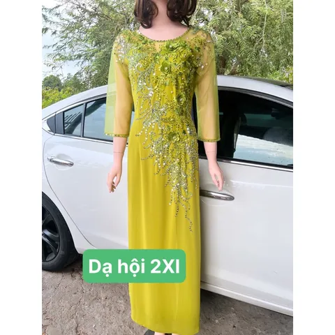 Đầm dạ hội áo dài bên trong đã có váy nên không cần mua thêm quần  Hàng đính kết siêu đẹp Giá 600k/ cái 🍒Hàng thêu tỉ mỉ