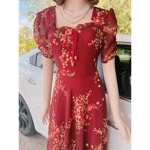Đầm hoa siêu đẹp 2 lớp dày dặn Hàng có sẵn giao ngay Giá 299k Form to đủ size tới 67kg Co giãn nhiều