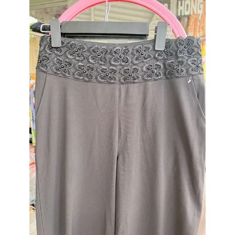 Quần Nữ Ống Rộng lưng có hoạ tiết đẹp Co Giãn 4 Chiều Phong Cách Thời Trang Siêu Đẹp Hình thật sản phẩm Giá 200k