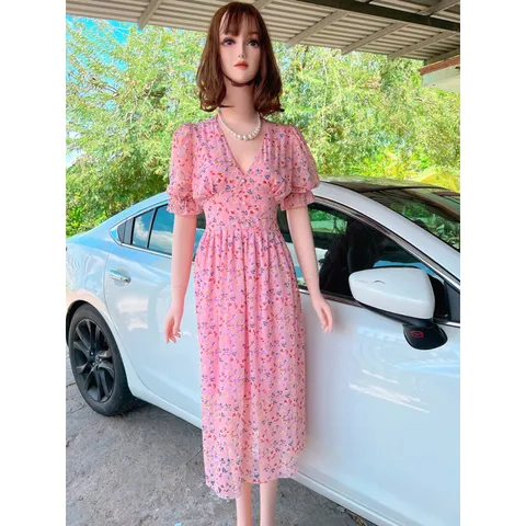🍀 VÁY HOA NHÍ TAY BỒNG nhúng HAI LỚP 🌿 ☘️Hoạ tiết hoa nhí xinh xắn , mặc nền nã đài các lắm luôn .Tay bồng may