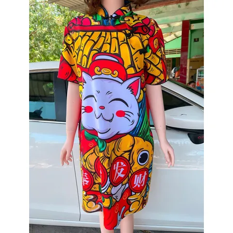 đầm hoạ tiết có kèm thêm ảnh chụp thật tone màu diện vô cùng thoải mái tự tin  diện đi làm đi chơi, tiệc tùng , du lịch,
