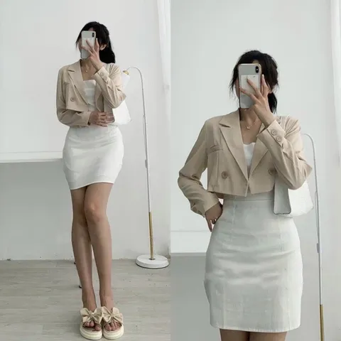 ÁO BLAZER CROP SIÊU HOT HÀNG QC CAO  CẤP SIÊU ĐẸP Ạ 💰💰giá 170k Chất boy cát tuyết siêu đẹp Y chụp thật💯🥀