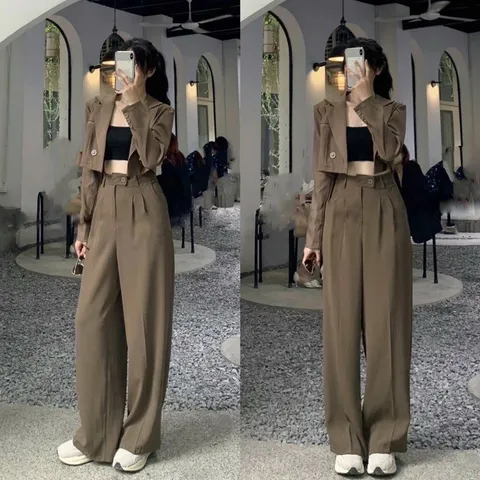 ÁO BLAZER CROP SIÊU HOT HÀNG QC CAO  CẤP SIÊU ĐẸP Ạ 💰💰giá 170k Chất boy cát tuyết siêu đẹp Y chụp thật💯🥀