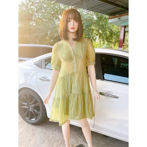 Đầm babydoll cưng quá nạ Vải mềm bồng bềnh siêu đẹp, đúp lót, bầu bì bon chen xinh lắm luôn  ĐẦM BABYDOLL CHẠY VIỀN