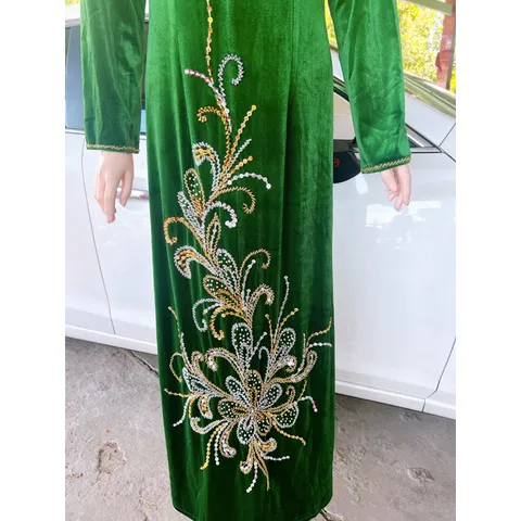 Áo dài đính kết siêu đẹp Hàng đính kết siêu đẹp, bling bling, siêu sang Gia 399k/ áo dài ( quần giá 90k/ quần ) 2XL