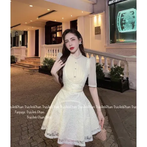 Đầm ren đẹp Giá 290k Hàng có sẵn giao ngay Hàng đường may đẹp, kỹ, đúng mô tả.  100% sử dụng hình ảnh thật của sản phẩm