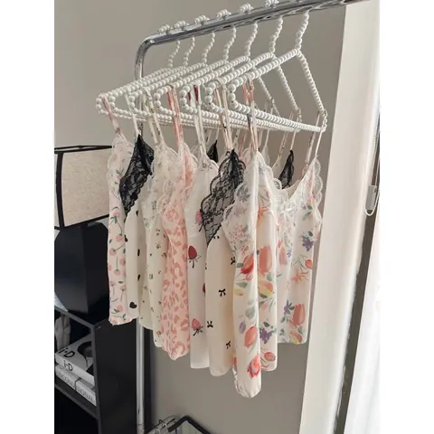 Về toàn màu HOT Nha hn sz  M L hàng QC BỘ NGỦ LỤA 2 DÂY QCCC Chuẩn chất lụa QC siêu đẹp nhaaa