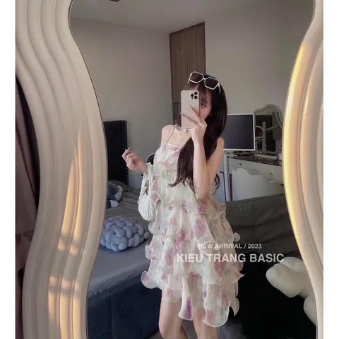 Đầm suông hoa tầng Trong trẻo xinh xẻo nhẹ nhàng trong 1 chiếc voáy nàng thơ 🎶🎶 Form xinh khỏi bàn nha  Ko kén dáng