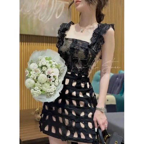 ĐẦM REN BÈO LÓT siêu xịn Chất liệu: ren lót Size: Freesize dưới 55kg tuỳ chiều cao, hình sàn thật Siêu sang  Giá 420k