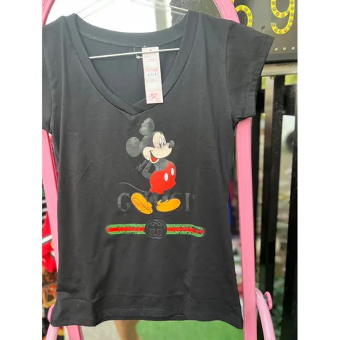 ÁO THUN TAY NGẮN CỔ TRÒN  CHUỘT MICKEY IN HÌNH  Giá 100k Hàng có sẵn giao ngay