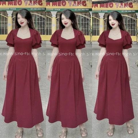 Đầm dự tiệc cổ kiểu form dáng xoè xếp ly 2 bên chất lụa phù hợp đi chơi dạo phố cafe sang chảnh  Giá 290k  ngay M