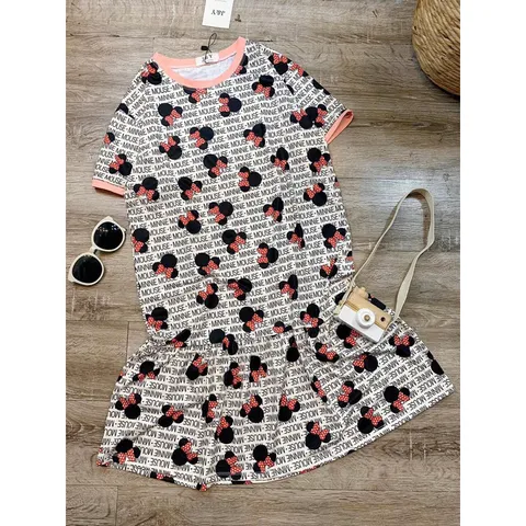 Đầm họa tiết siêu xinh, màu sắc dễ thương Chất cotton hữu cơ mát lịm siêu mềm Giá 190k Hàng có sẵn giao ngay
