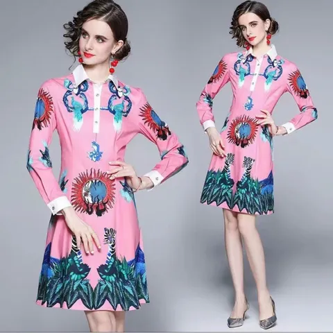 Váy A cổ bẻ phối trắng. Hàng Quảng châu Size S M L XL hồng - xanh Giá 290k Hàng xịn cao cấp chính phẩm