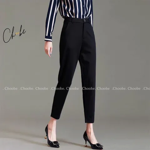 Quần tây nữ lưng cạp cao âu công sở đẹp màu đen đồ đi học form chuẩn tôn dáng Hàng có sẵn đen size M Giá 150k