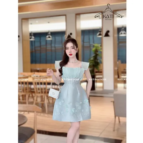 Váy tacta cánh xương rồng đính đá KATI hoa chân váy  Có màu hồng và xanh L Giá 390k Hàng có sẵn giao ngay