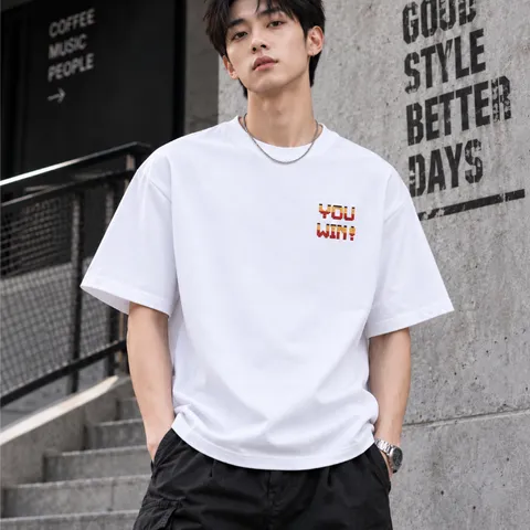 Áo Thun form Boxy Nam nữ Thêu Chữ 