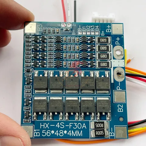 Mạch BMS LiFePO4 4S 12.8V 30A Có Cân Bằng, Bảo Vệ Pin Sắt 3.2V 32650 32700 32140 (04)