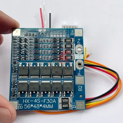 Mạch BMS LiFePO4 4S 12.8V 30A Có Cân Bằng, Bảo Vệ Pin Sắt 3.2V 32650 32700 32140 (04)