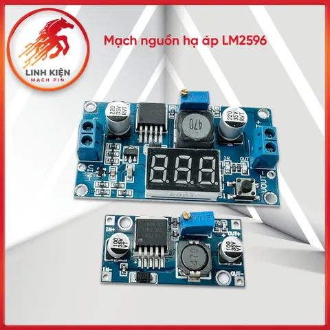Mạch nguồn giảm áp, hạ áp LM2596 có led hiển thị, Vào 4-35VDC Ra 1-30VDC (14)