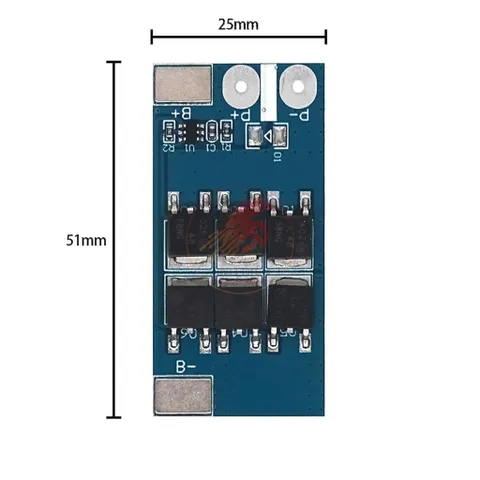 Bảng Mạch Bảo Vệ Pin Sạc 1S 12A 16A 25A – Dành Cho Pin 3.2V/3.7V, Tự Ngắt Khi Đầy, An Toàn, BMS Mini (03)