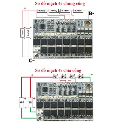 Bo mạch bảo vệ sạc pin polyme LifePo4 Lmo Ternary Li-ion 3S/4S/5S BMS 3.2V 3.7V 100A (01)