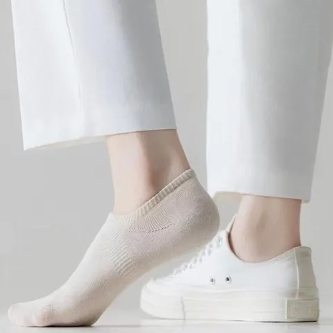 TVNT01 - Tất vớ nữ ngắn cotton nguyên chất thoáng khí kiểu dáng basic