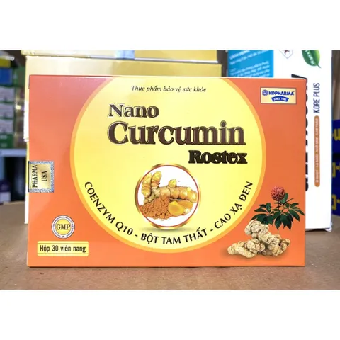 Viên dạ dày Nano Curcumin Rostex viêm loét dạ dày tá tràng trào ngược dạ dày thực quản nano curcumin gold d