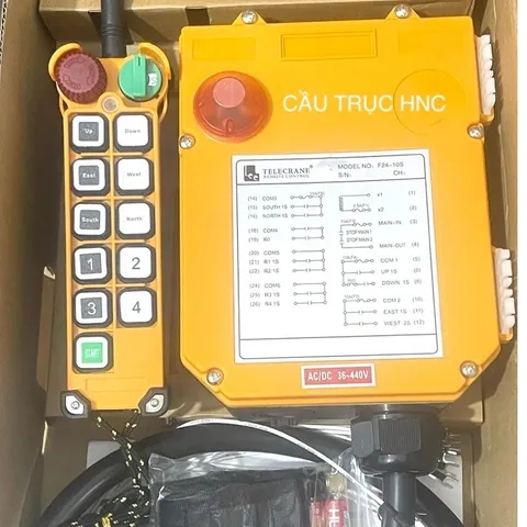 ✅ Điều Khiển từ xa Telecrane F24-8S, F24-10S, F24-12S, F24-20S 36V, 48V, 110V, 220V, 380V, 1 tốc độ, 8 kênh - 20 kênh