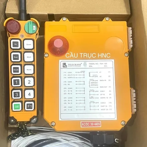 ✅ Điều Khiển từ xa Telecrane F24-8S, F24-10S, F24-12S, F24-20S 36V, 48V, 110V, 220V, 380V, 1 tốc độ, 8 kênh - 20 kênh