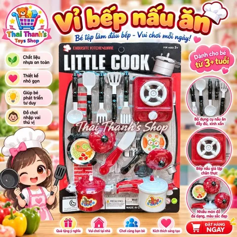 Vỉ hộp bếp nấu ăn Little Cook - Đồ chơi nhựa an toàn cho trẻ em