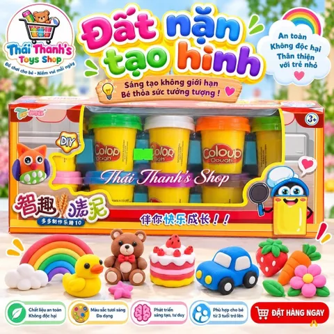 Đất nặn Luaa Mạch cao cấp tạo hình làm kem hoặc làm trà sữa- hộp 10 màu