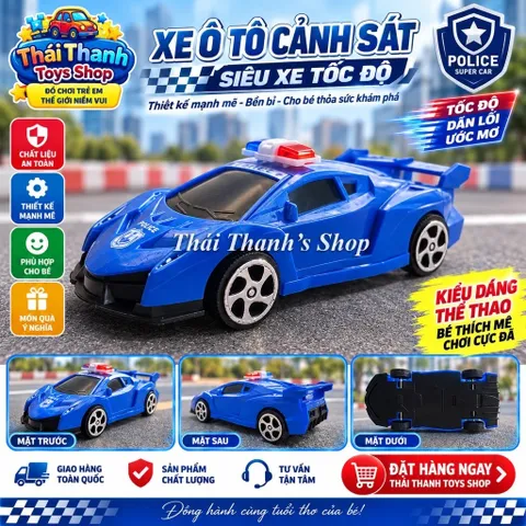 Đồ chơi nhựa xe cảnh sát chạy trớn an toàn cho trẻ em