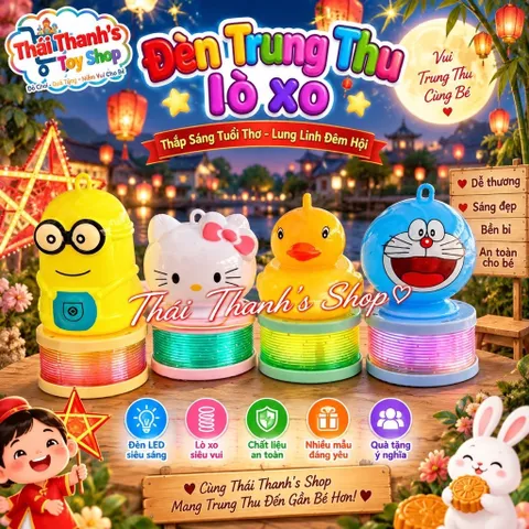 Đèn Trung thu lò xo nhỏ xinh nhiều mẫu