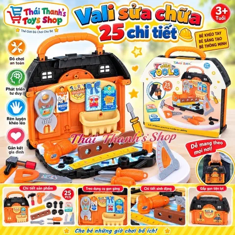 Đồ chơi nhựa Vali sửa chữa an toàn cho trẻ em