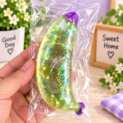 Squishy bóp mềm đàn hồi tăng chậm hình Quả Chuối siêu đáng yêu