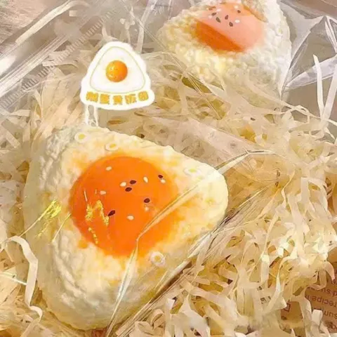 Squishy bóp mềm Giảm stress hình chuối, Trứng ốp la cực dễ thương