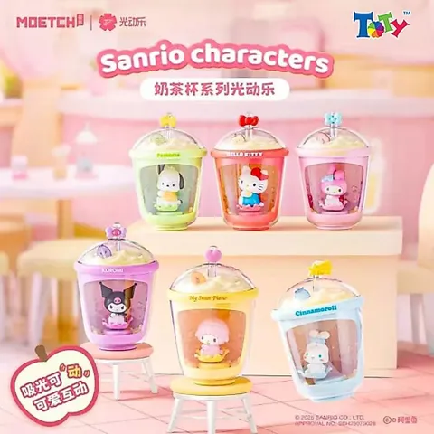 Ly trà lắc Bộ Sanrio quả lắc cảm ứng nhiệt - Hàng Chính Hãng (Đã Khui Hộp)