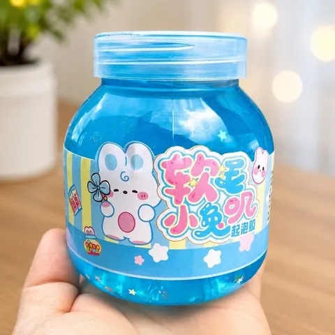Slime-slam nước trong suốt có màu-hộp hình thỏ