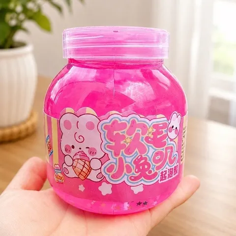 Slime-slam nước trong suốt có màu-hộp hình thỏ